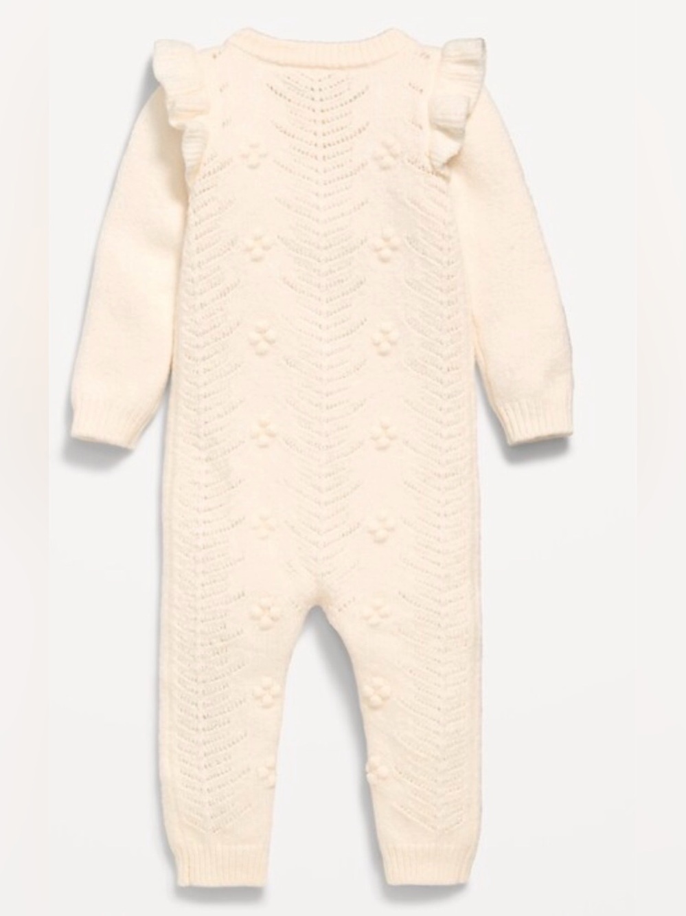 Old Navy SoSoft Ruffled-Shoulder Sweater One-Piece Beige 18-24 Month NWT